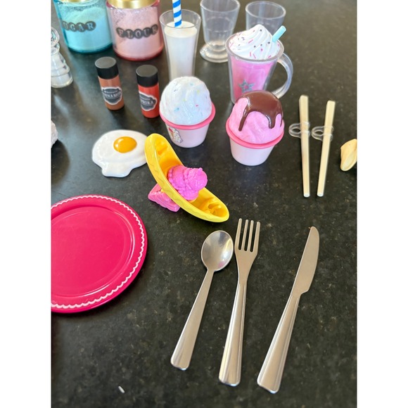 American girl doll lot kitchen accessories 49 pieces food pots cups plate plates - Picture 3 of 10